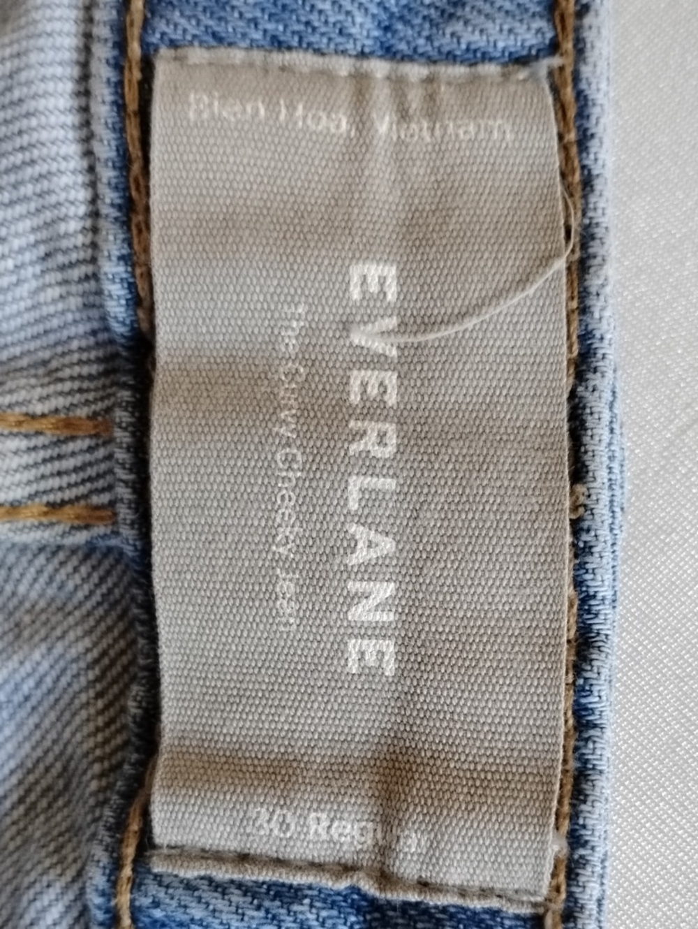 Everlane The Curvy Cheeky Ankle Jeans 30R 30x28 Light Wash - Picture 7 of 11